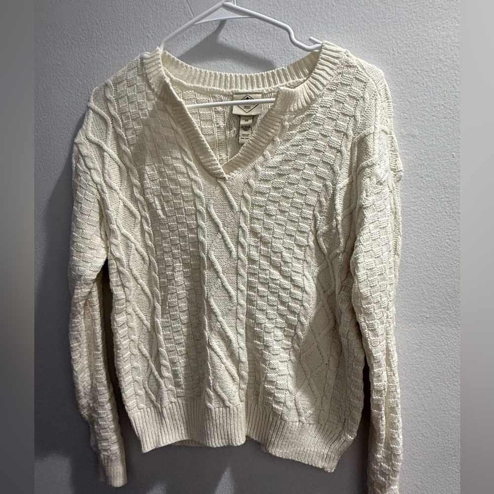 St. John's Bay V-Neck Cream Sweater